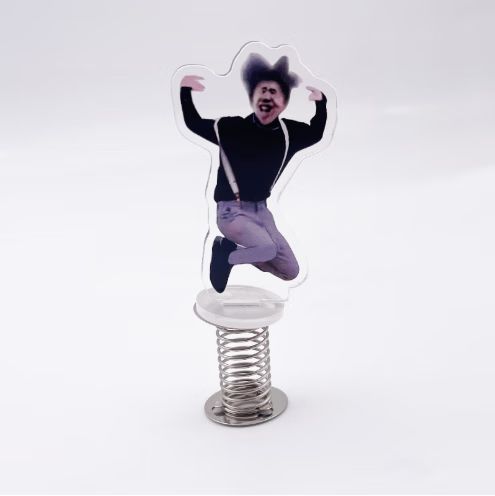 周边弹簧摇摇乐你打篮球像恶搞弹簧小黑子玩具卡通周边 乌鸦坐飞机