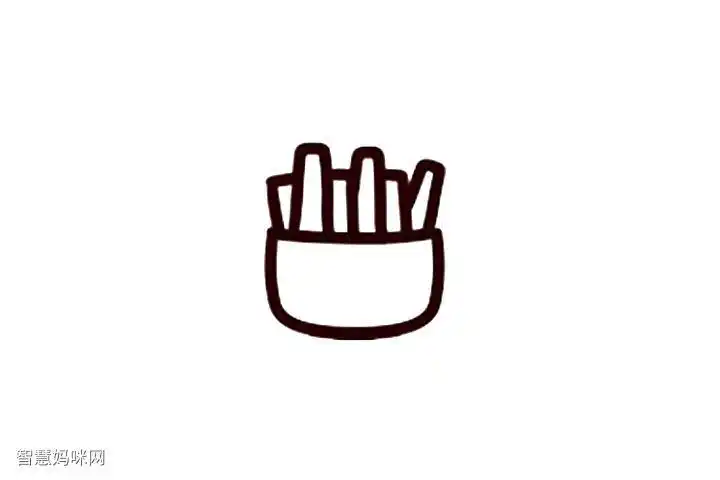 简单可爱的薯条怎么画
