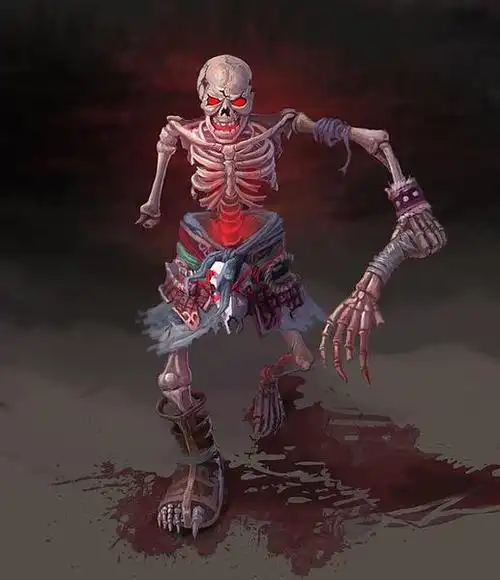 游戏原画 骷髅怪