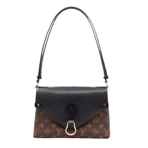 9.8新〕路易威登lv女士saintmichel系列老花拼色手提单肩包