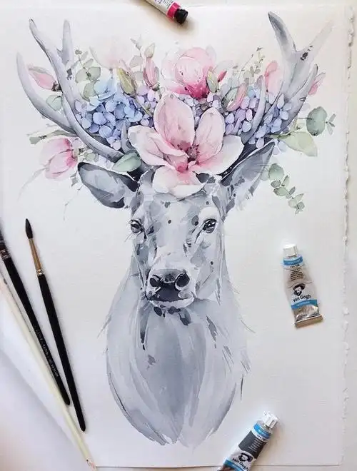 水彩手绘 插画师ins @kadantseva_natalia