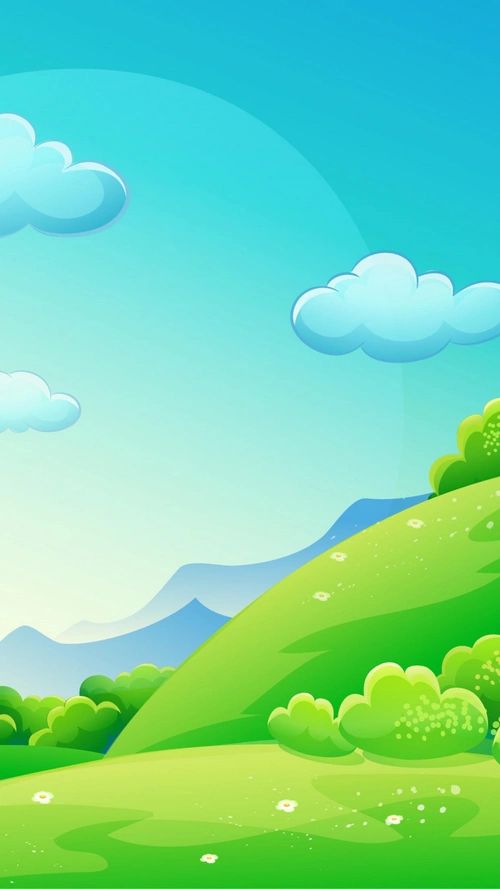 彩色卡通h5背景