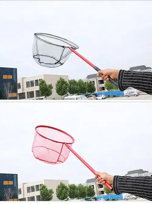 南啵丸超短伸缩碳素抄网杆超轻超硬捞鱼网兜折叠鱼抄网套装抄网把鱼抄
