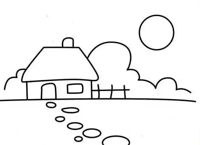 风景画简笔画 风景画简笔画带颜色