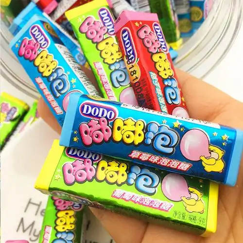 嘟嘟泡8090后水果味泡泡糖节糖果零食吃货经典口香糖徐福记泡5条