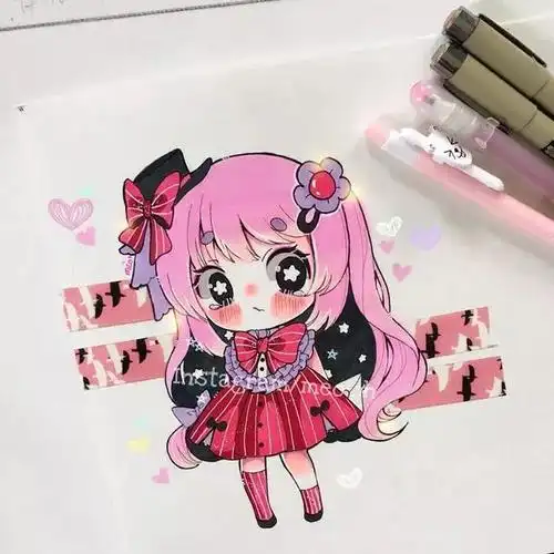 萌化少女心的q版马克笔漫画老夫的少女心爆棚了