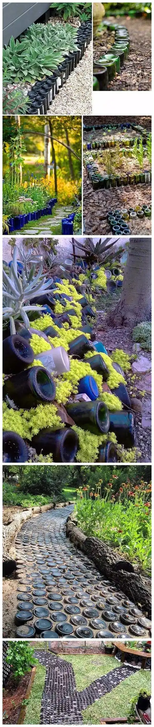 美到醉!有人用咱们丢掉的酒瓶,做成了美丽的装饰风景