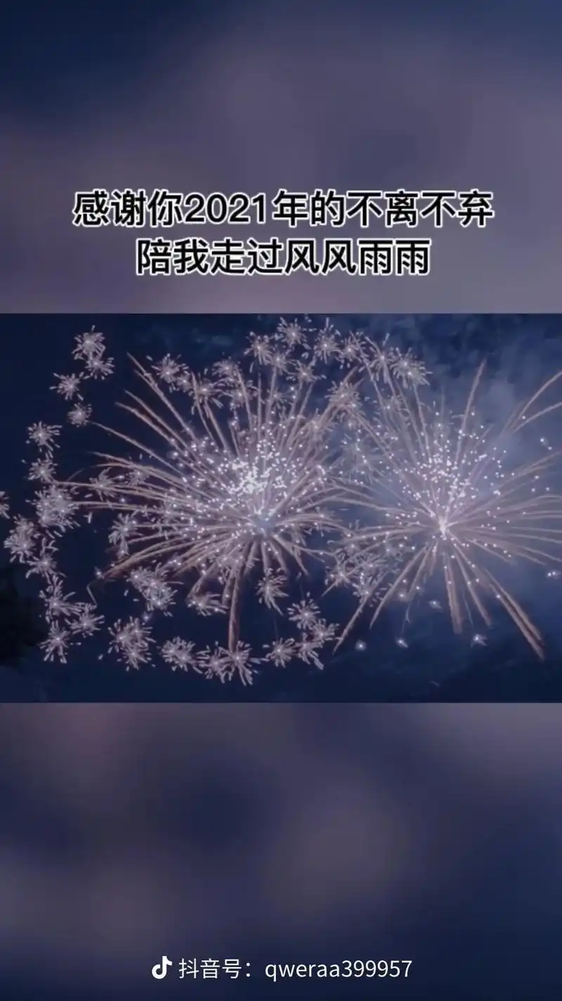 跨年夜我想对我最爱的人说,感谢你2021年的不离不弃,陪我走 - 抖音