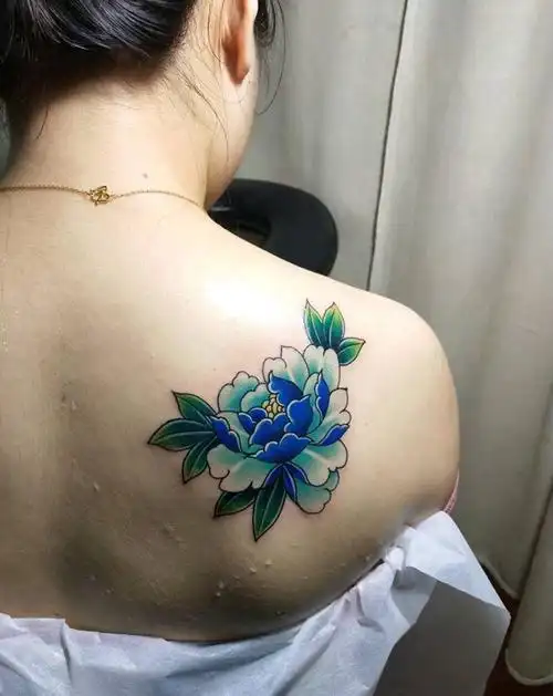 牡丹花纹身图片