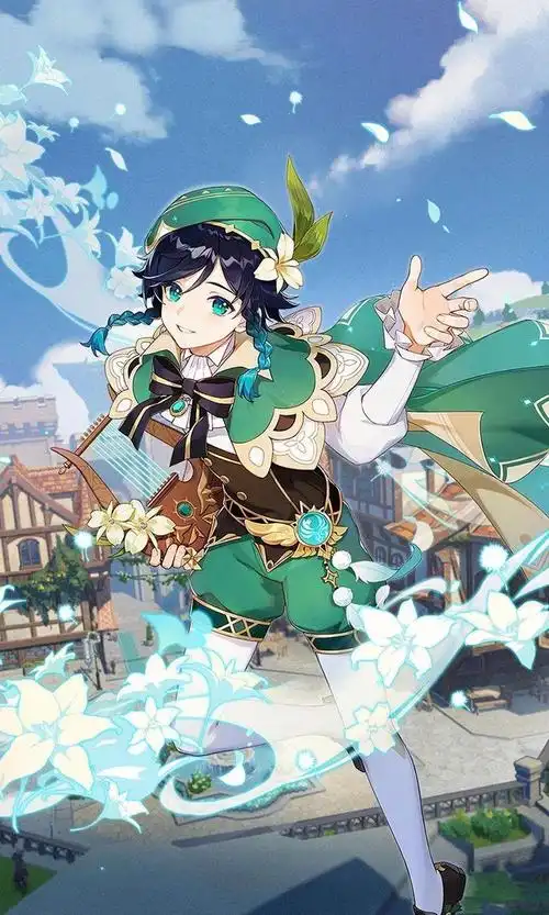 原神风神温迪巴巴托斯图片壁纸