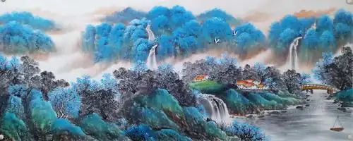 张召军国画重彩山水艺术的美篇