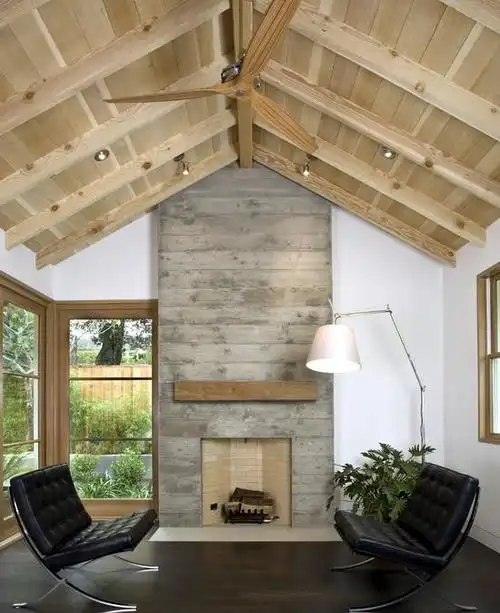 原木天花板吊顶效果图