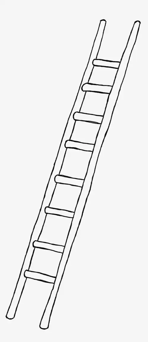 黑色线条梯子