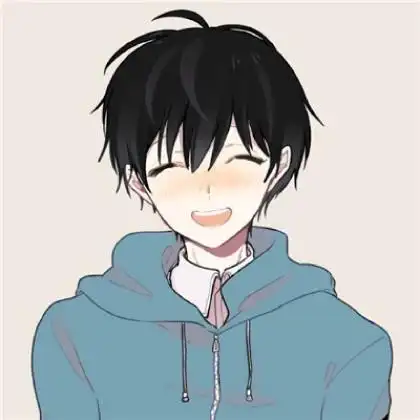 微笑的动漫男生头像开心大笑让你心情大好的