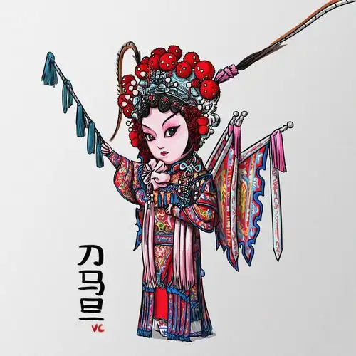 刀马旦_vecon__插画师作品_涂鸦王国gracg.com