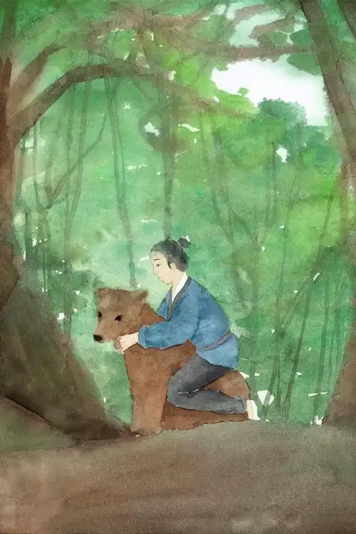 本作品是为《中国民间传说故事》绘制插图,这本书中的故事歌颂了人物