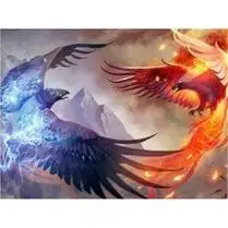 钻石画厂家冰火凤凰外贸内销亚马逊速卖通diy点钻十字绣动物卡通
