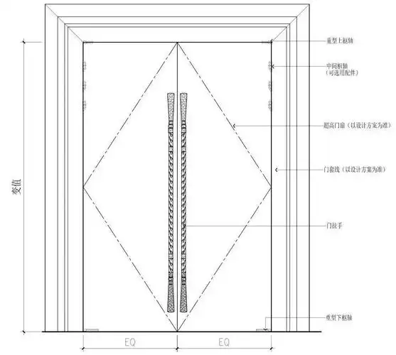 超高超重门正立面图△超高超重门侧立面图△超高超重门平面图△安装