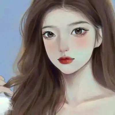 手绘头像女ins高级质感