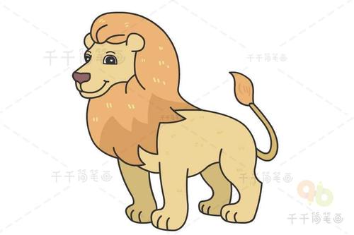 狮子简笔画 简单可爱