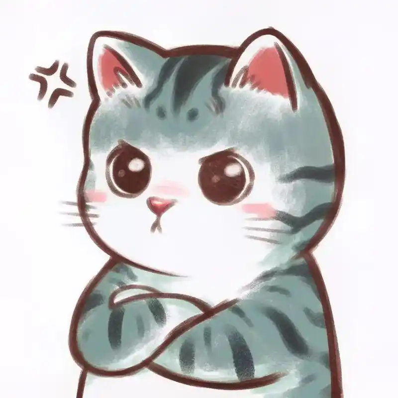 生气的小猫