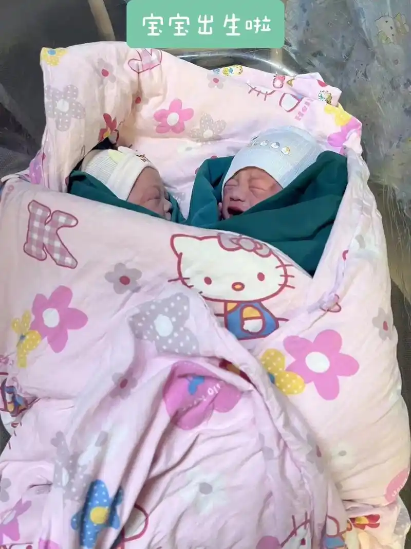 双胎宝宝来给大家报喜啦.#迎接新生儿 #生孩子那天 #喜提人 - 抖音
