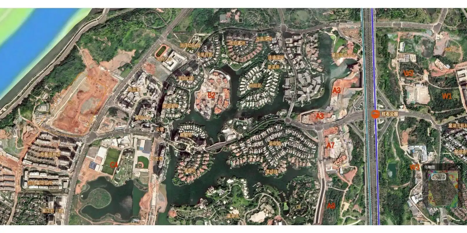 麓湖生态城各组团位置分布图,一目了然 rt#成都买房