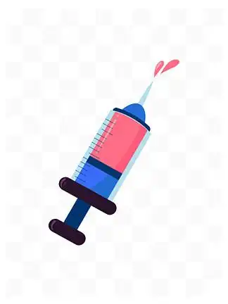 医院打 i>疫 /i>苗针管卡通矢量图