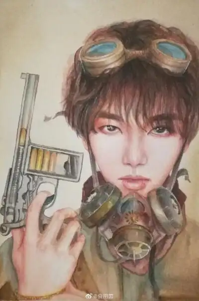 素描漫画 华晨宇