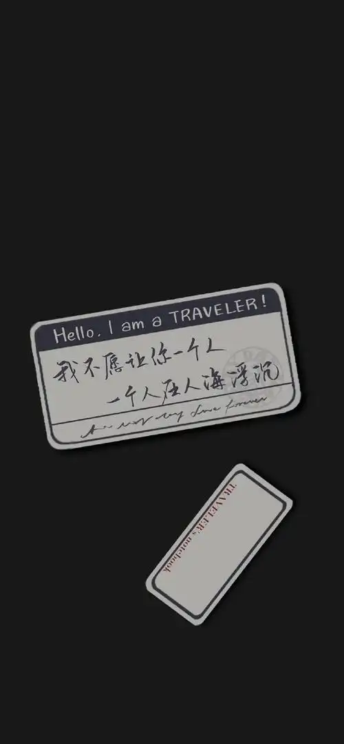 带文字的锁屏壁纸图(简约黑色文字壁纸)(8)