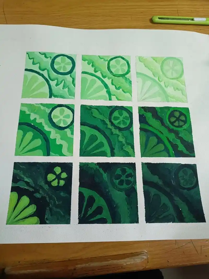 色彩构成 明度九调