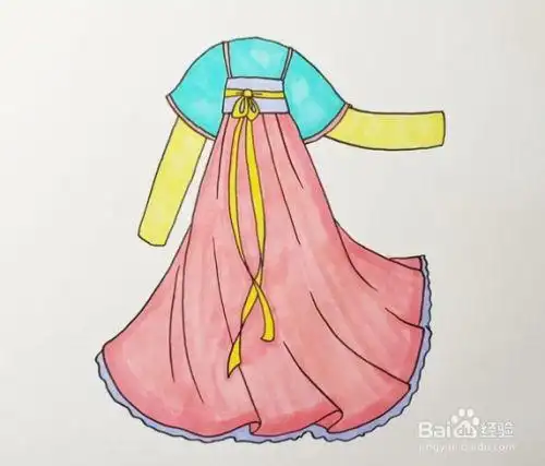 古装裙子的简笔画怎么画