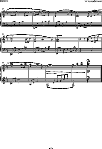 燃情岁月 布拉德 皮特 动漫 钢琴谱 五线谱