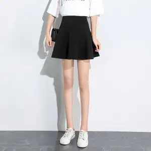 黑色百褶裙短裙春秋半身裙子女夏遮胯百搭蓬蓬裙高腰显瘦a字伞裙