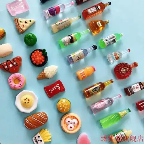 微缩食玩超市小盲袋日本网红迷你食物小零食模型玩具酒瓶饰品 5个瓶子