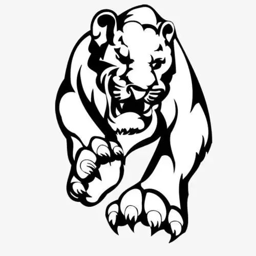 凶猛老虎简笔画很凶狠