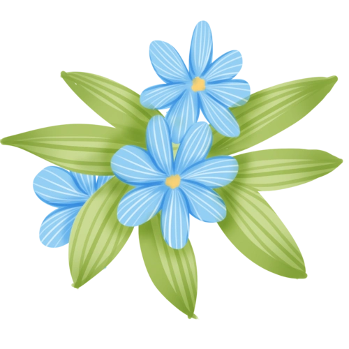 手绘卡通小雏菊免抠素材图片