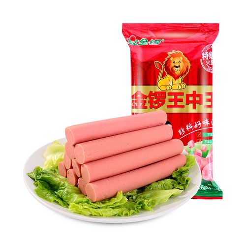 火腿肠 金锣 特级_金锣王中王特级火腿肠500g鸡肉即食美味新鲜食用