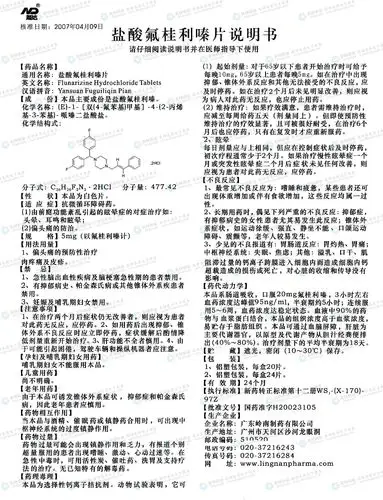 盐酸氟桂利嗪片--药品|价格|片剂|药品说明书|包装|处方药|生产厂家