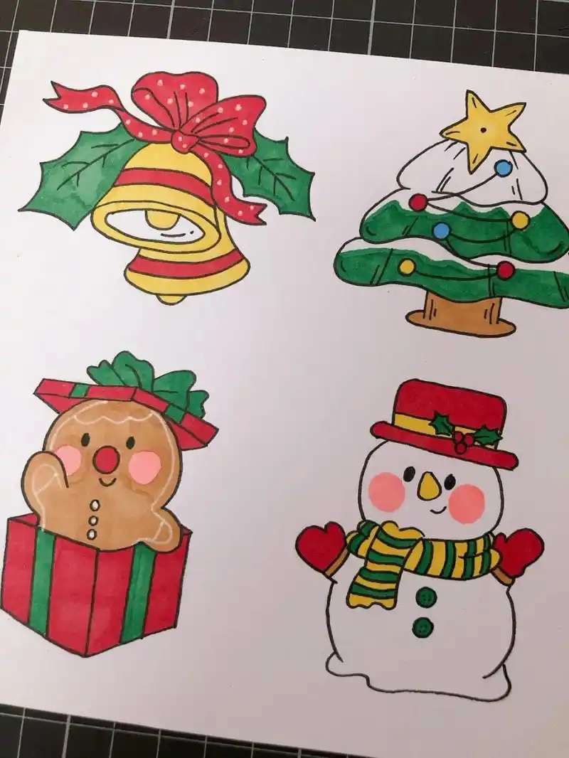 附细节图与步骤图 临摹:剪映贴纸 90400克荷兰白卡纸15x15cm 76