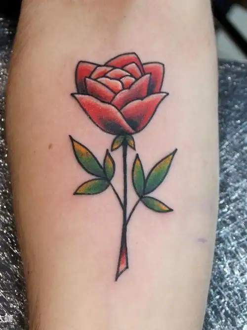 玫瑰花_纹身图案手稿图片_1ming的纹身作品集