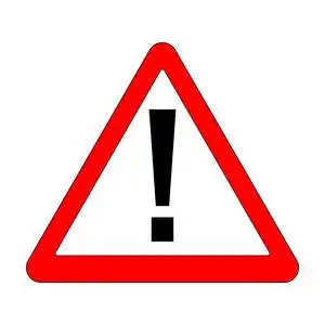 危险的感叹号红色的感叹号标志危险三角道路标志照片