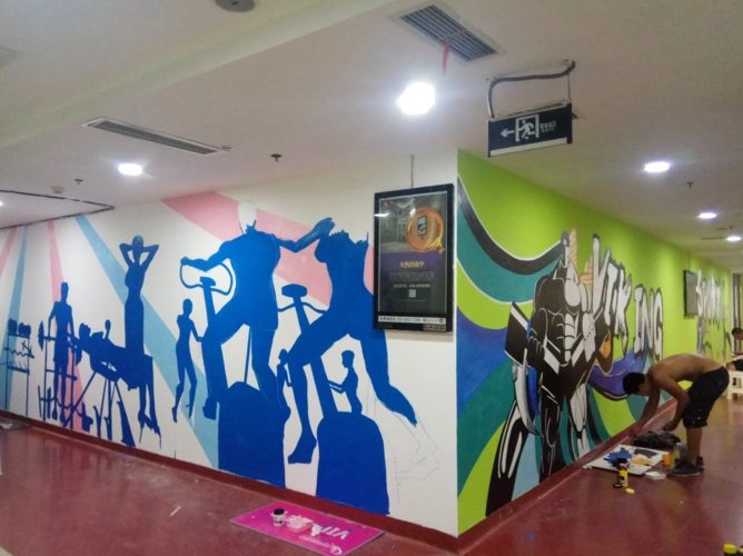 成都墙绘告诉你健身房做墙绘应该画什么