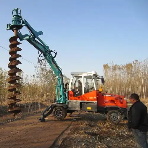 威安销售轮式70挖掘机式树根钻刨机 树坑打孔设备 果园挖坑机