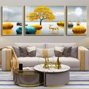 大气沙发墙画客厅装饰画现代简约时来运转挂画电视机背景墙壁画