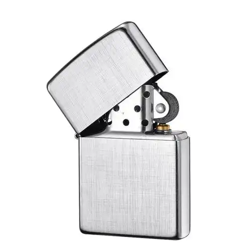 打火机zippo美国原装正版亚麻拉丝男士收藏礼品zippo