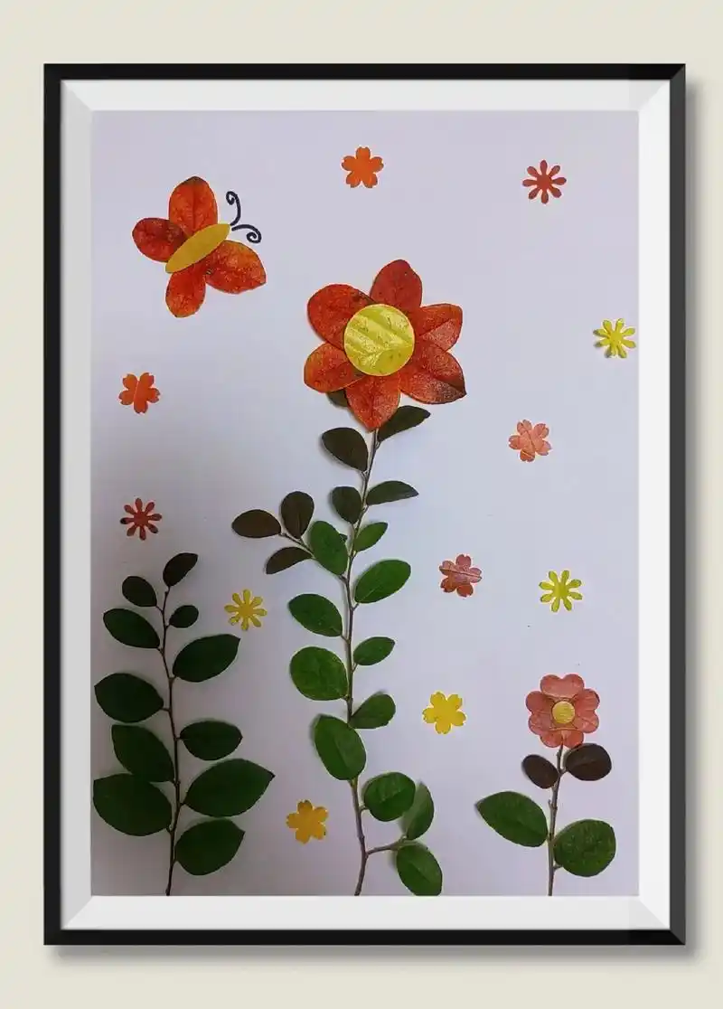 秋意渐浓,用树叶做一幅秋天树叶贴画吧,简单易学又漂亮,快来一 - 抖音