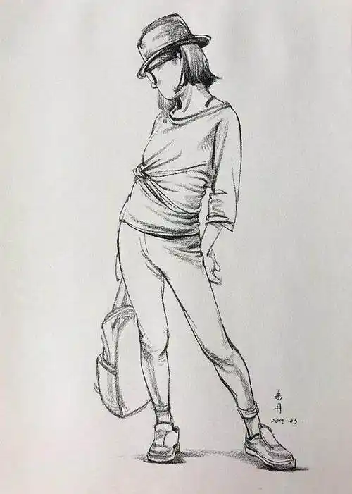 人物速写临摹图片入门大动态速写练起来