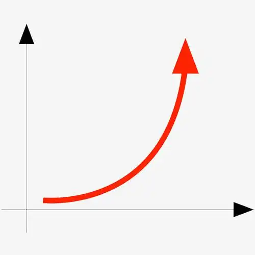 卡通上升箭头涨价的标识psd分层