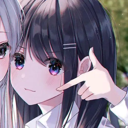 闺蜜侧身头像动漫